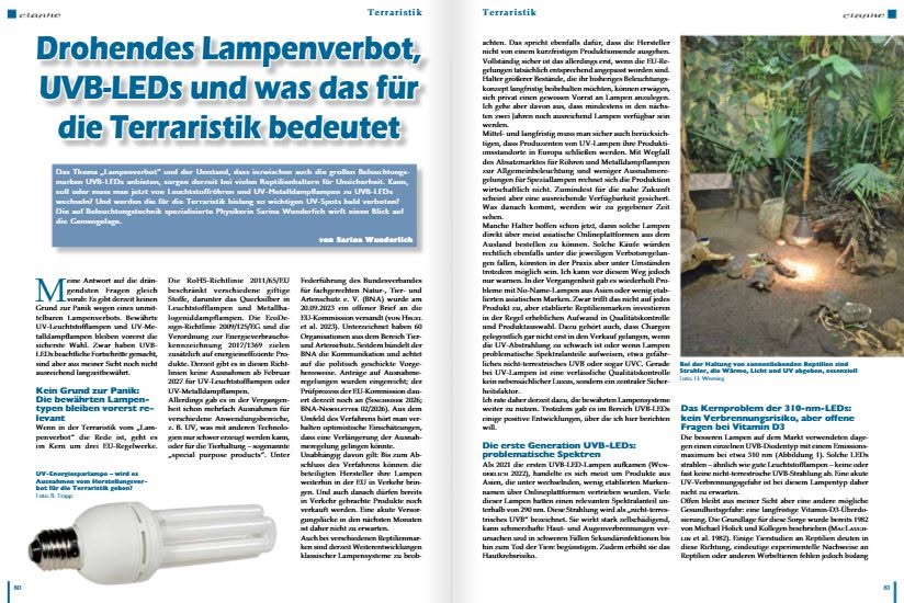 Aktueller Stand zu UV-B-LEDs in der Terraristik